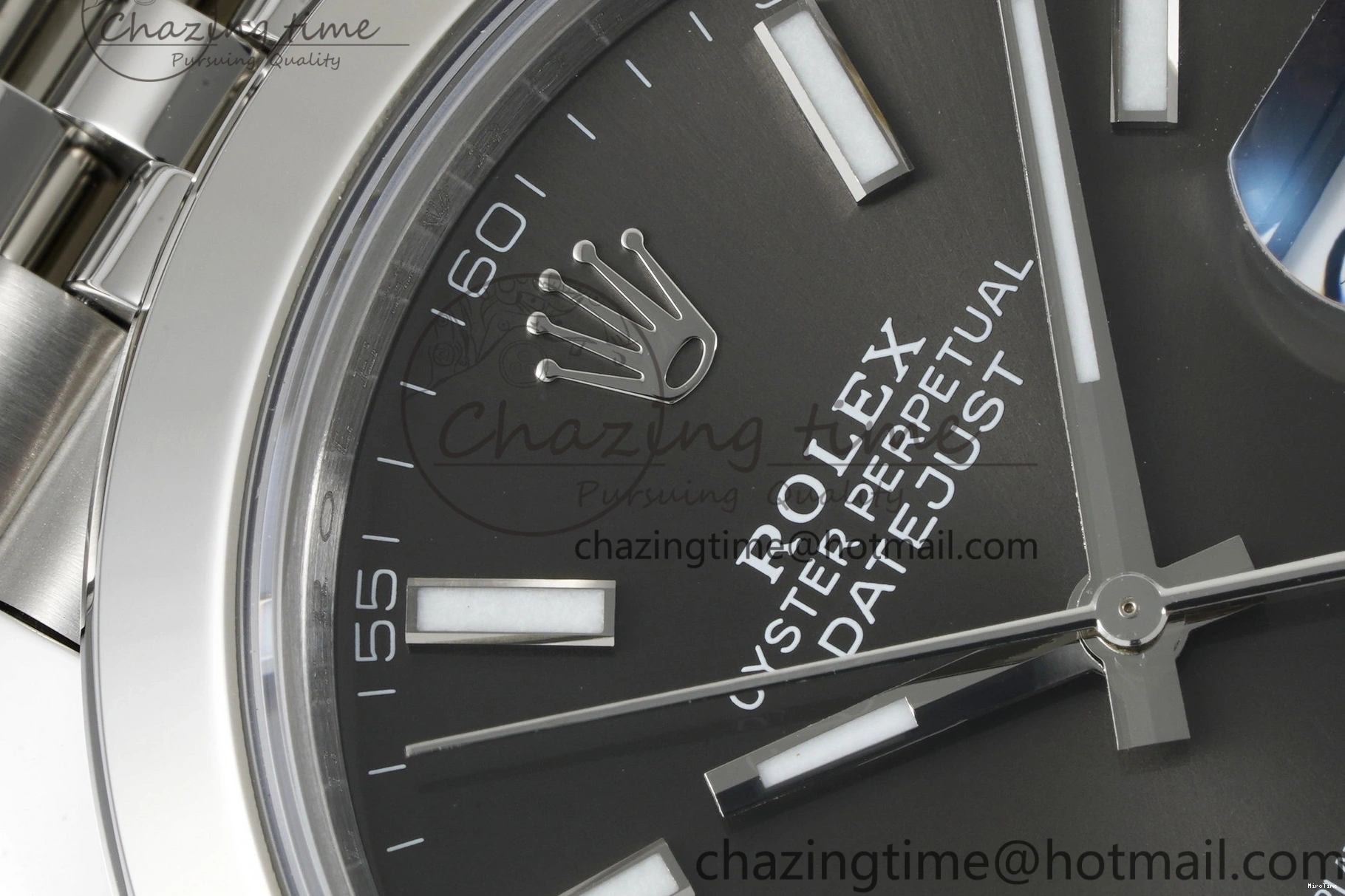 MiroTime 0503 OdorResistant DateJust 41 SS Polished Bezel KING 1:1 Best Edition 904L Steel Gray Stick Dial on Jubilee Bracelet VR 2207